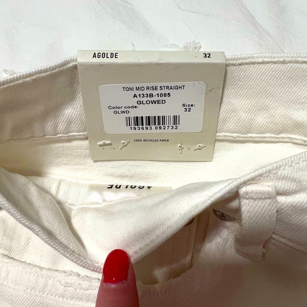 AGOLDE Toni mid rise straight size 32 NWT - Picture 3 of 4